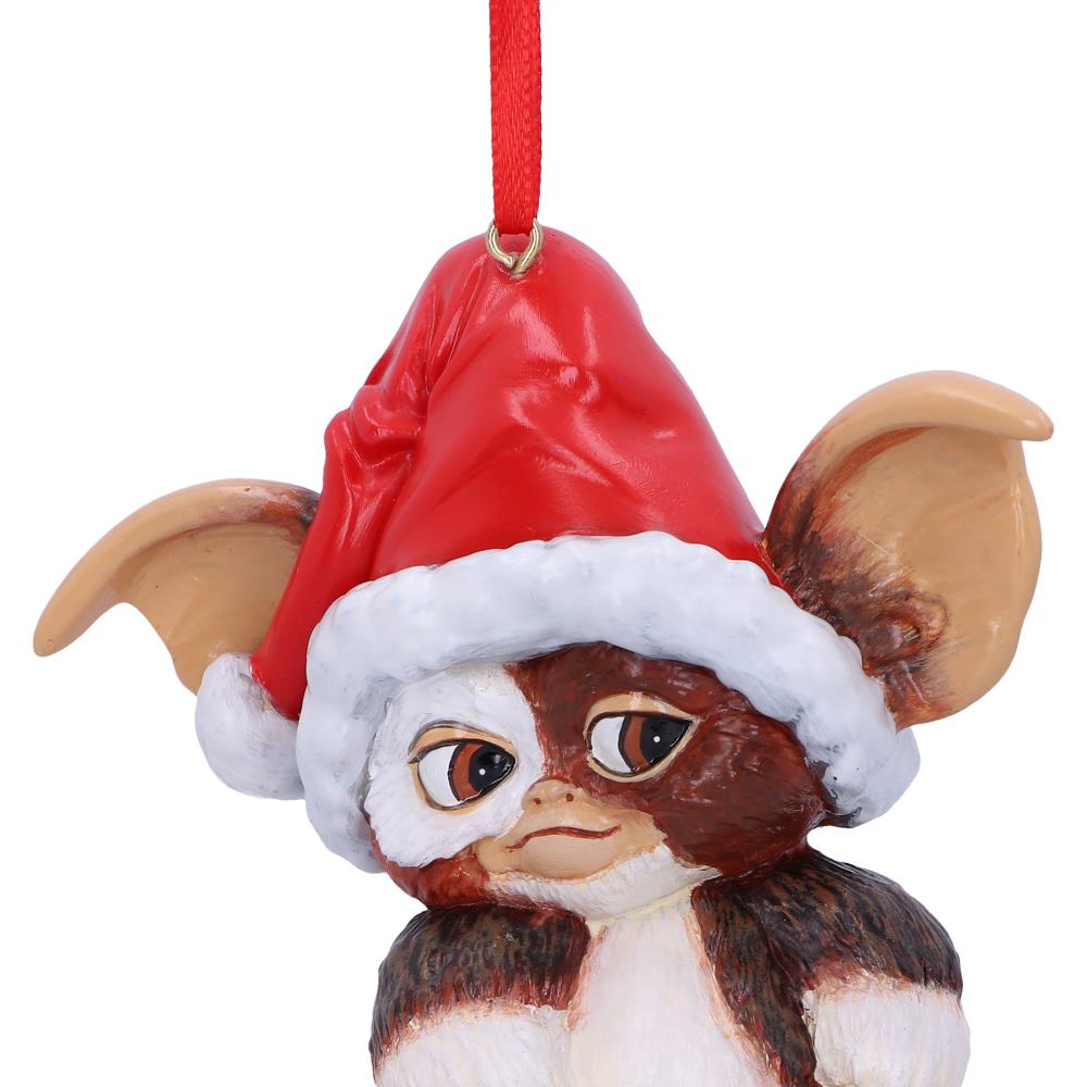 Gremlins Gizmo in Santa Hat | Hanging Festive Ornament | Tree Ornament | 10.3cm