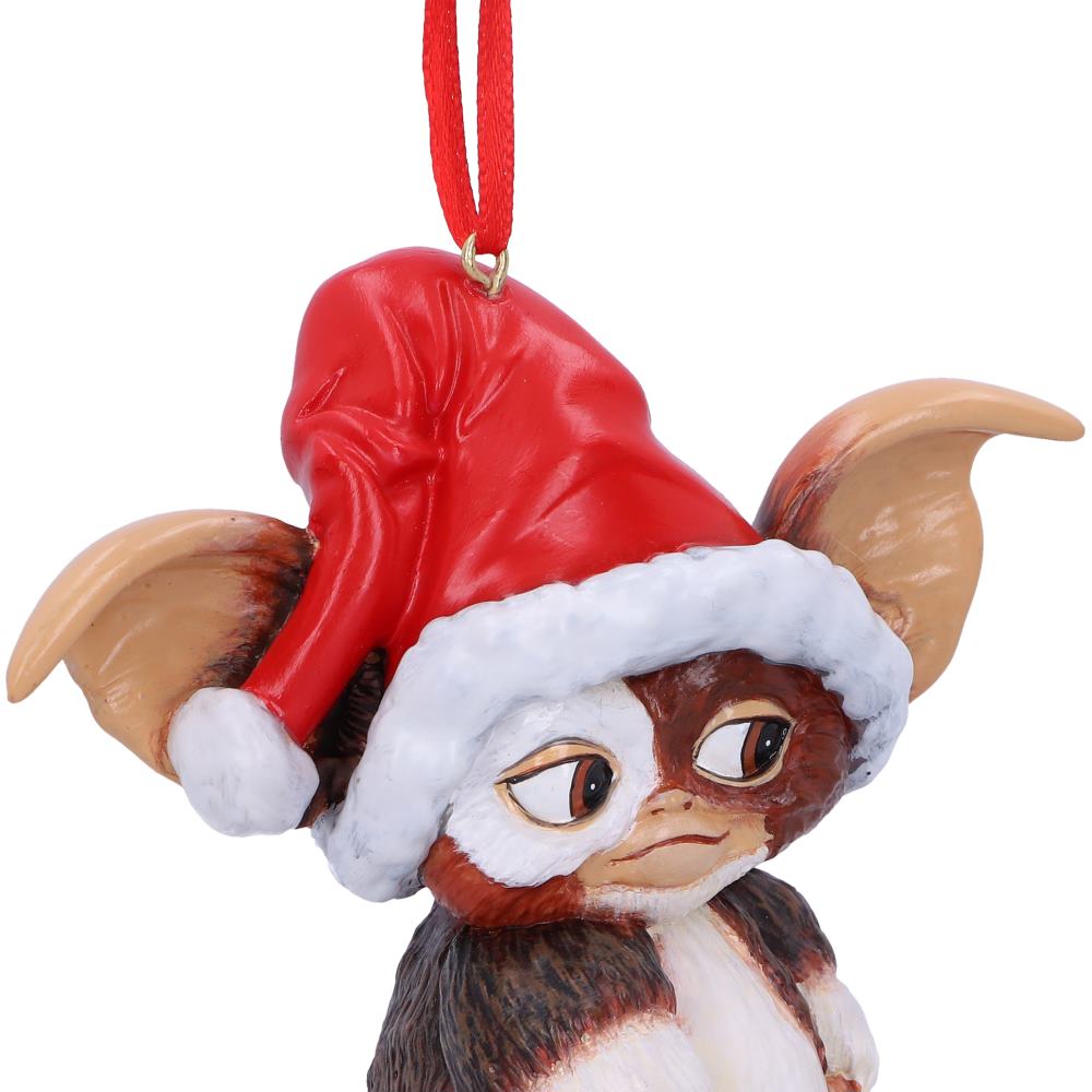 Gremlins Gizmo in Santa Hat | Hanging Festive Ornament | Tree Ornament | 10.3cm