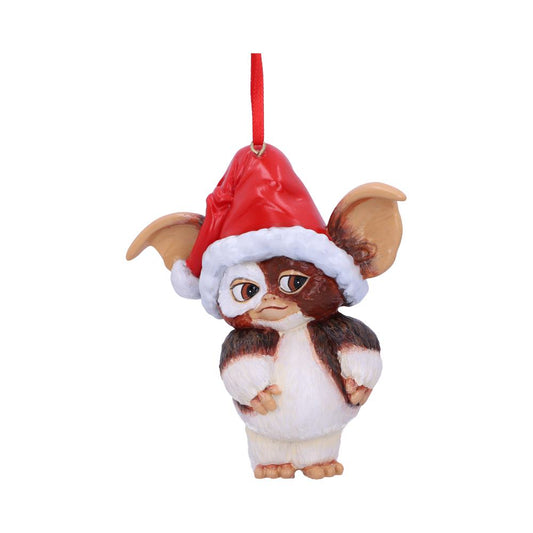 Gremlins Gizmo in Santa Hat | Hanging Festive Ornament | Tree Ornament | 10.3cm