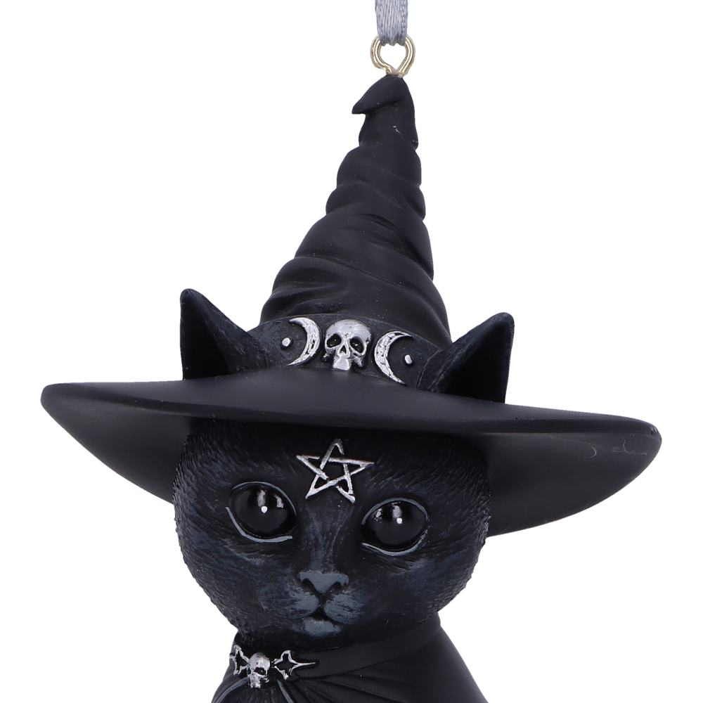 Purrah Ornament | Black Witch Cat Hanging Decorative Ornament | 11.5cm | Cult Cuties