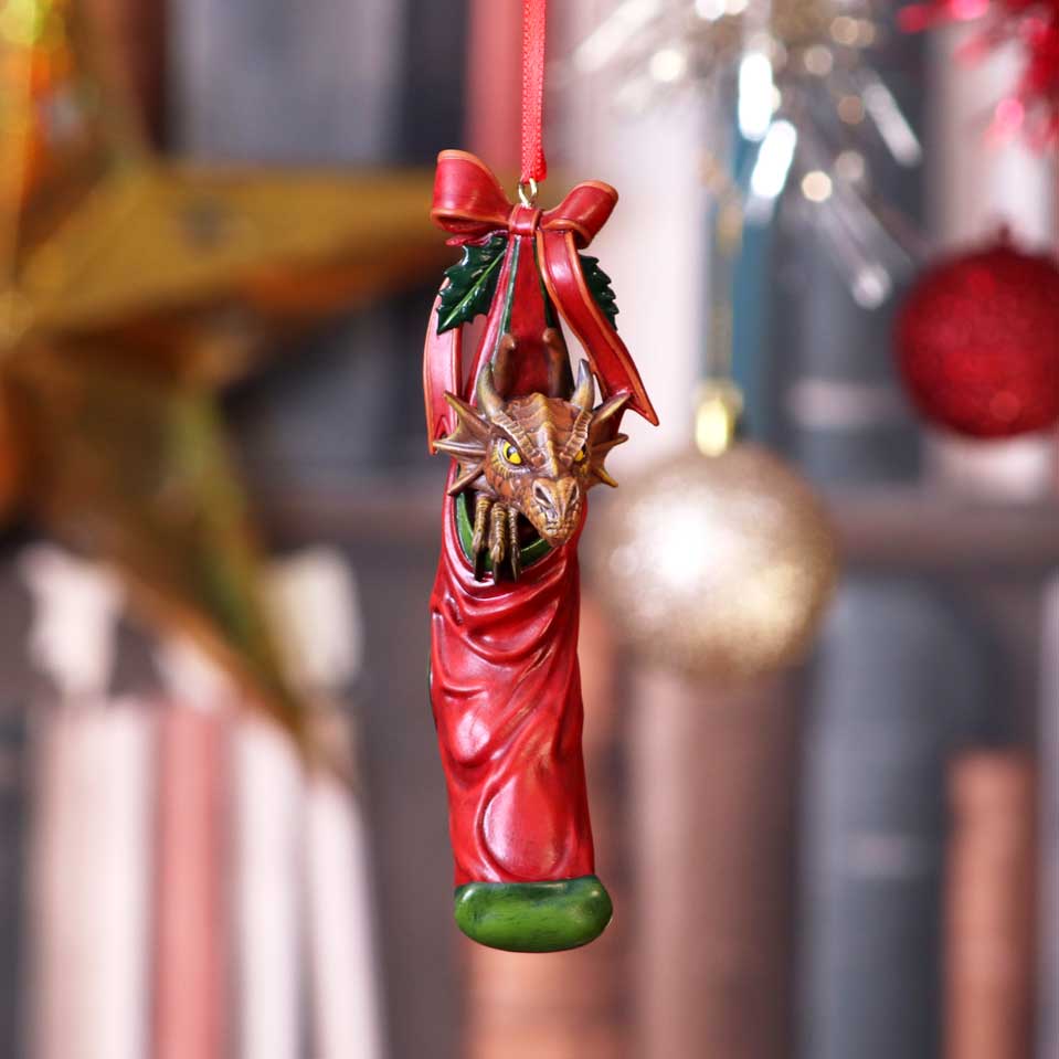 Magical Arrival Hanging Ornament  13.5cm | Anne Stokes | Dragon Decoration | Tree Decoration