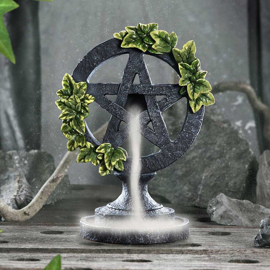 Wiccan Pentagram Backflow Incense Burner | 19cm | Altar Decoration