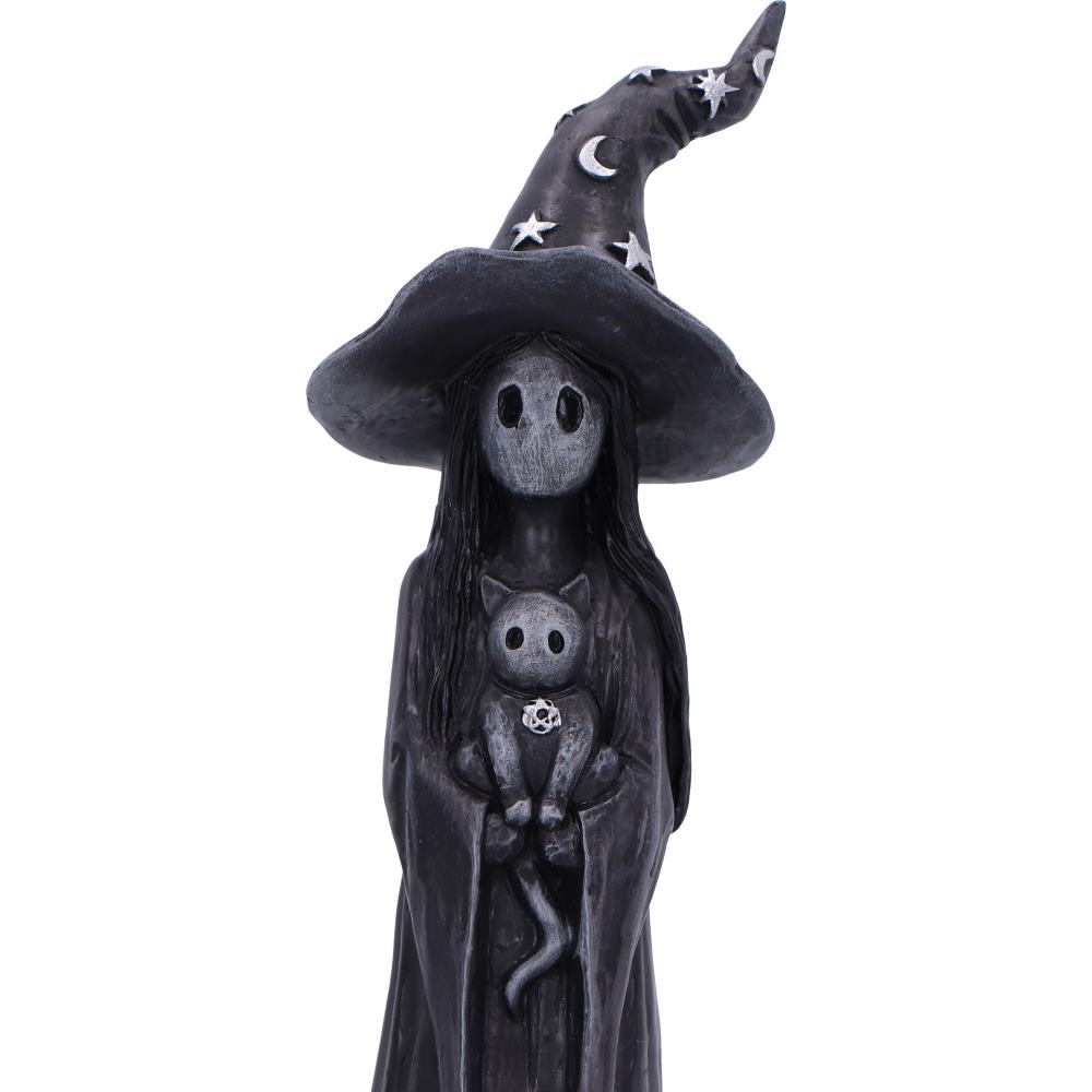 Little Souls | Glimmer Witch with Cat Figurine | 15cm | Witch Figurine | Nemesis Now