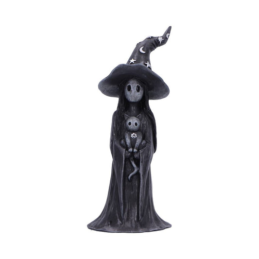 Little Souls | Glimmer Witch with Cat Figurine | 15cm | Witch Figurine | Nemesis Now