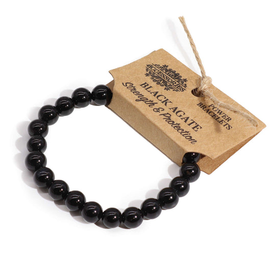 Power Bracelet Black Agate | Crystal Bracelet | Gemstone Jewellery