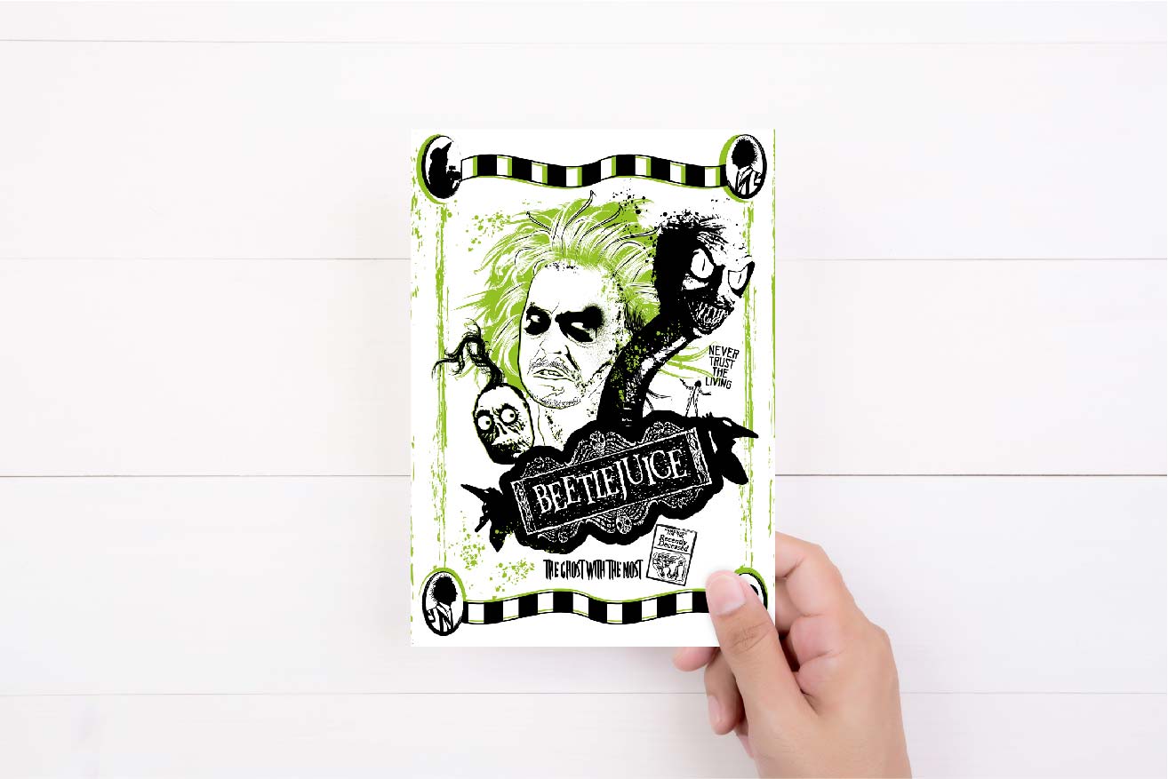 Beetle Juice | Greeting Card | Birthday Card | Retro Gift