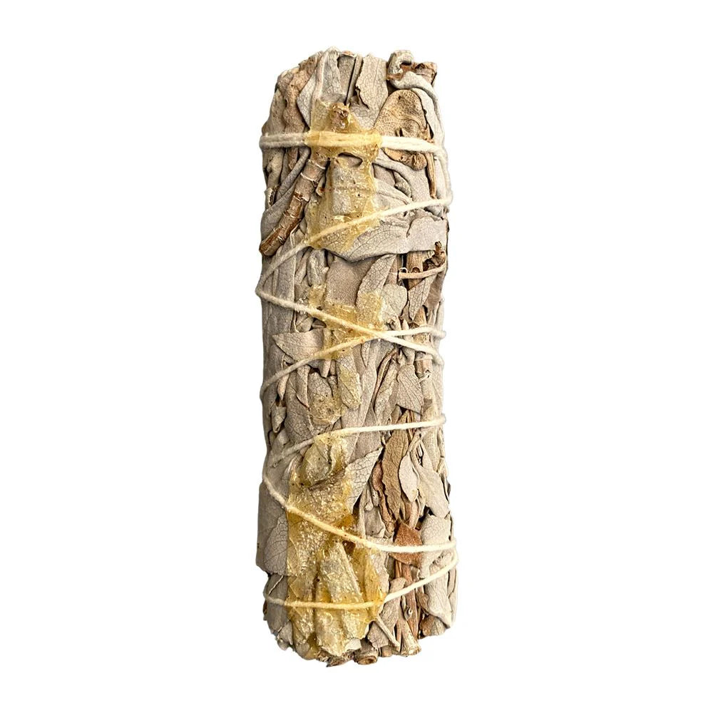 White Sage and Copal Resin | 4 Inch Herb Bundle | Smoke Cleansing