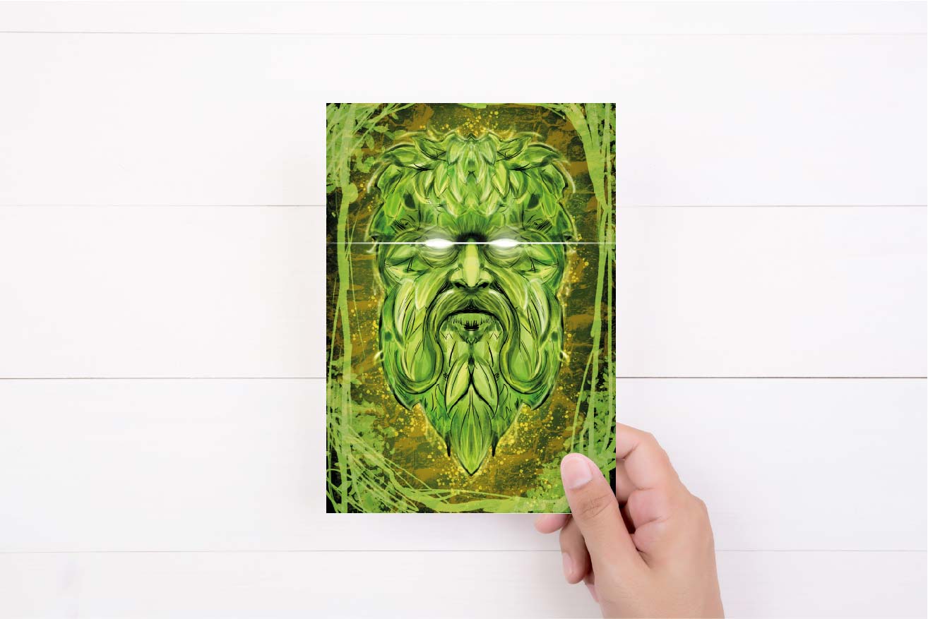 Green Man Card  | Greeting Card | Birthday Card | Card for Him | Card for Her