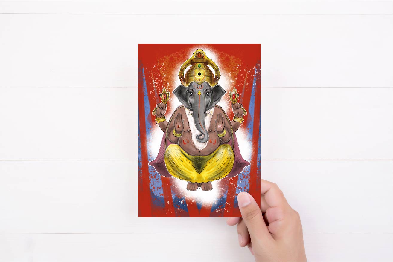 Ganesh Birthday Card | Greeting Card | Mystical Card | Hindu God