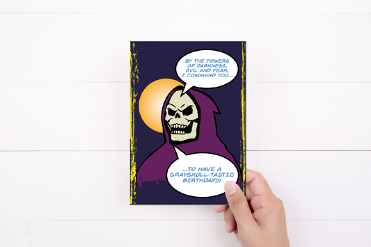 Skeletor Birthday Card | He-Man | Master of The Universe | Retro Greeting Card