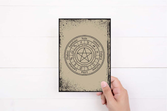 Sabbath Wheel Greeting Card |Pagan Wheel Card | Pagan Greeting Card | Wheel of the Year