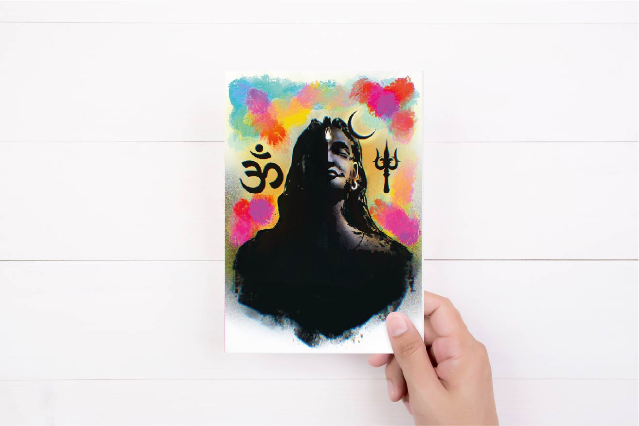 Shiva Greeting Card | Birthday Card | Hindu God | Mystical Greeting card