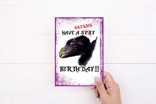 Skeksis Birthday Card | Dark Crystal Greeting Card | Retro Birthday Card