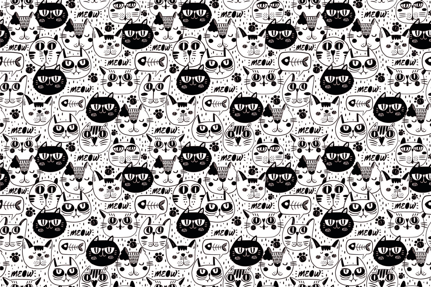 Cat Wrapping Paper | Cattitude | Gift Paper | 2 x sheet 700x500