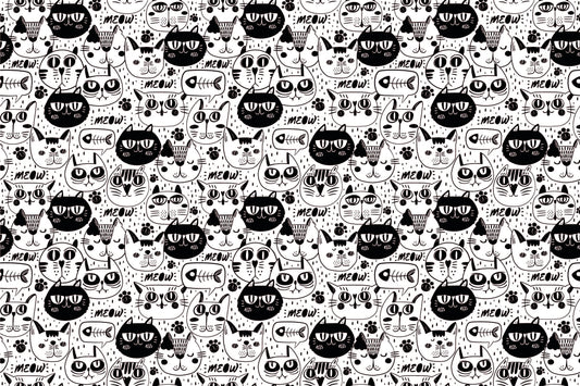 Cat Wrapping Paper | Cattitude | Gift Paper | 2 x sheet 700x500