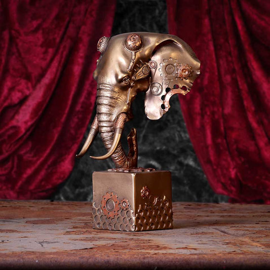 Steampunk Elephand Head Figurine | Mechephant | 28.5cm