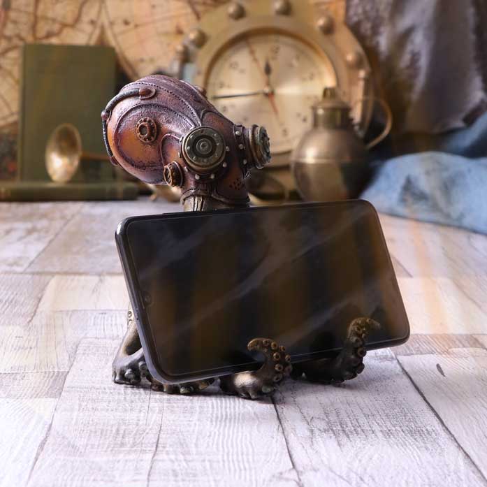 Call of the Kraken | 14.5cm | Steampunk Phone Holder | Steampink Decor | Octopus Figurine