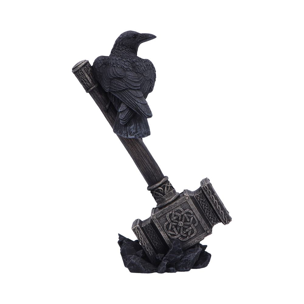 Raven on Hammer of the Gods | 23cm | Norse Mythology | Norse Gods