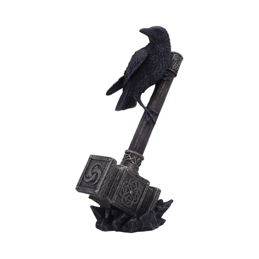 Raven on Hammer of the Gods | 23cm | Norse Mythology | Norse Gods