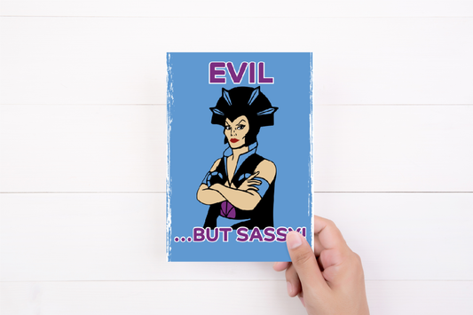 Evil Lyn Birthday Card | Evil but Sassy | Master of The Universe | Retro Card