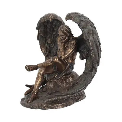 Bronzed Lucifer The Fallen Angel Religious Figurine. 16.5cm