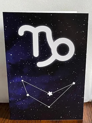 Capricon Birthday Card | Zodiac Greeting Cards | Star Sign | Astrology Card