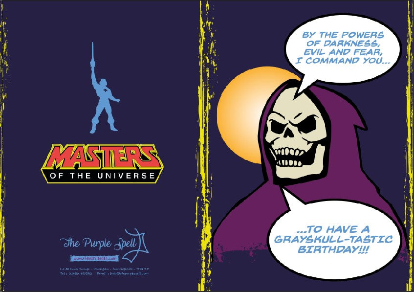 Skeletor Birthday Card | He-Man | Master of The Universe | Retro Greeting Card