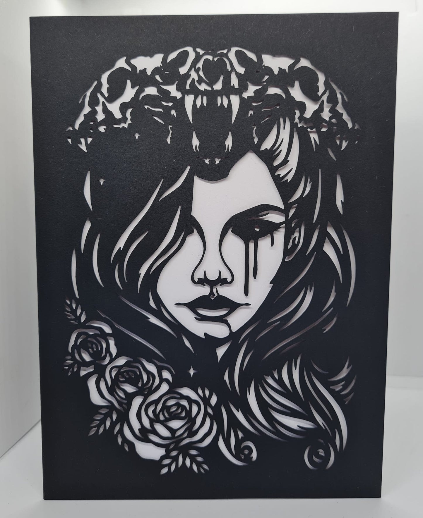 The Crying Maiden | Skull Maiden | Lady of the Night | Paper Cut | Birthday Card