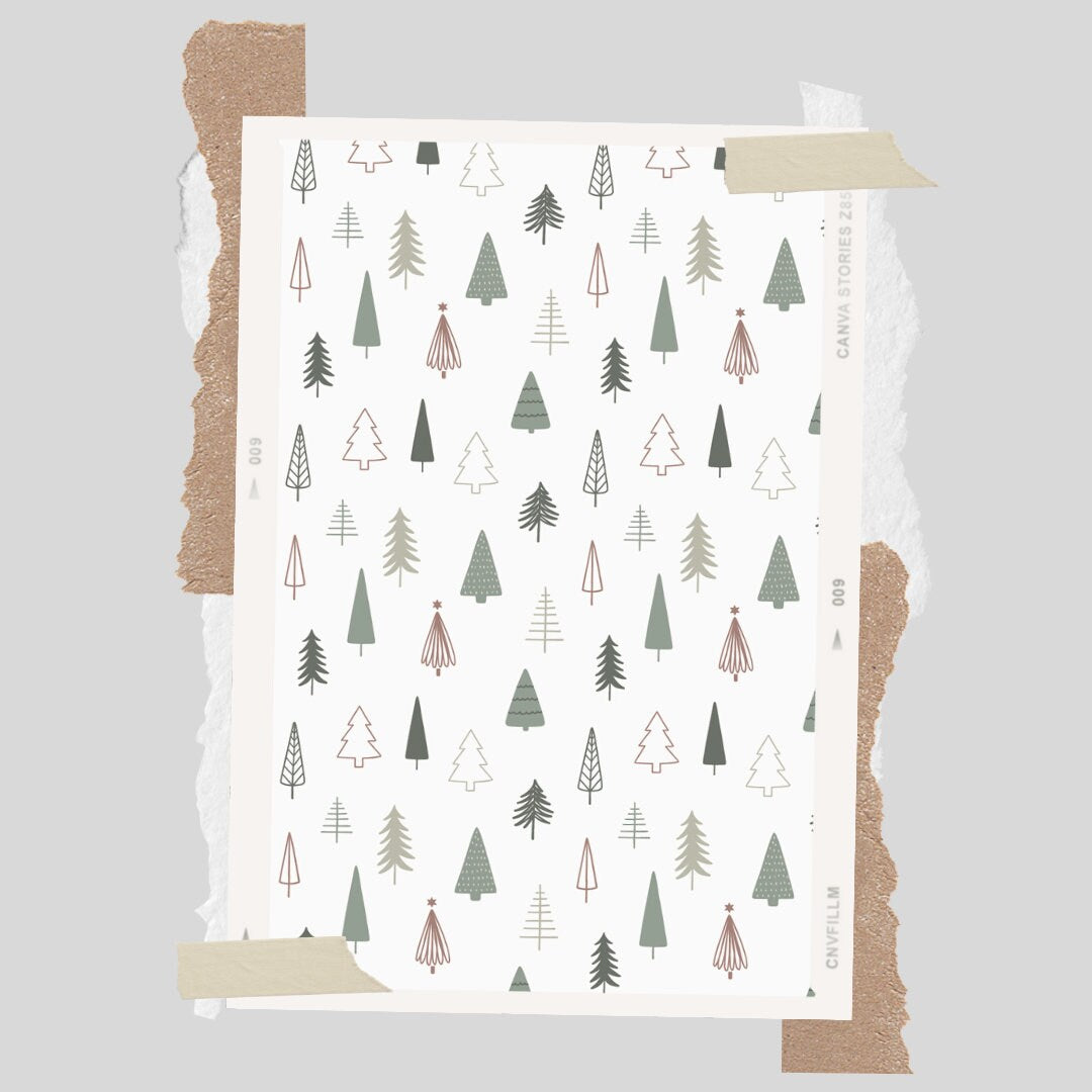 Christmas Wrapping Paper | Christmas Tree Wrapping Paper | Gift Paper