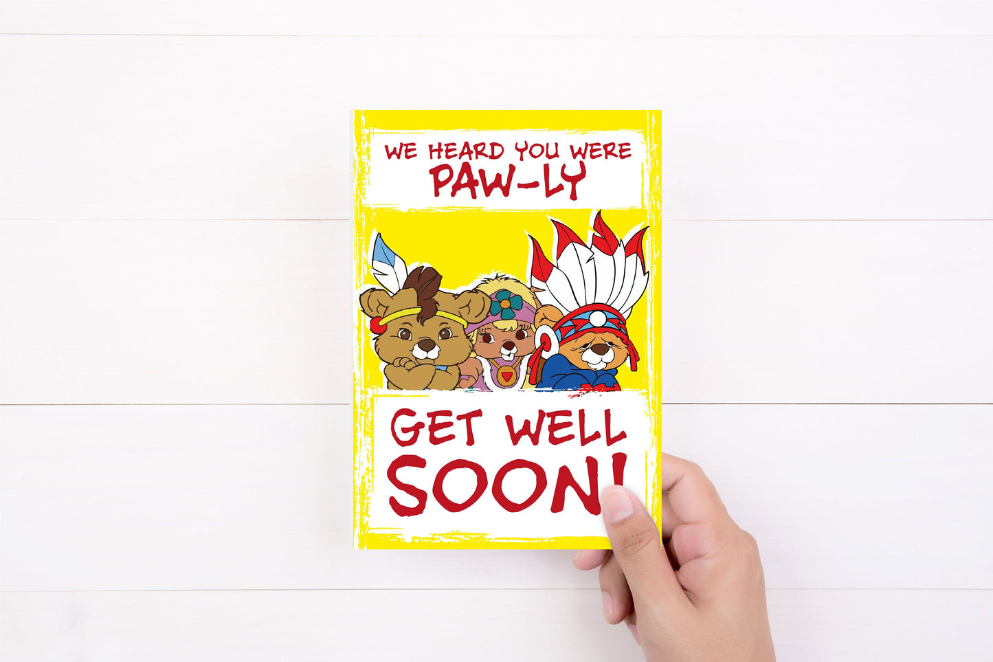 Get Well Soon | Paw Paw Bears | Retro | Greeting Card