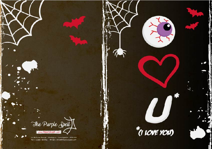 Valentines Card | I love you | Goth Theme Black | Cheeky Valentines