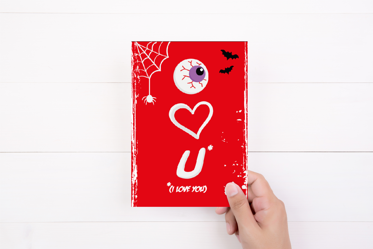 Valentines Card | I love you | Goth Theme Red | Cheeky Valentines