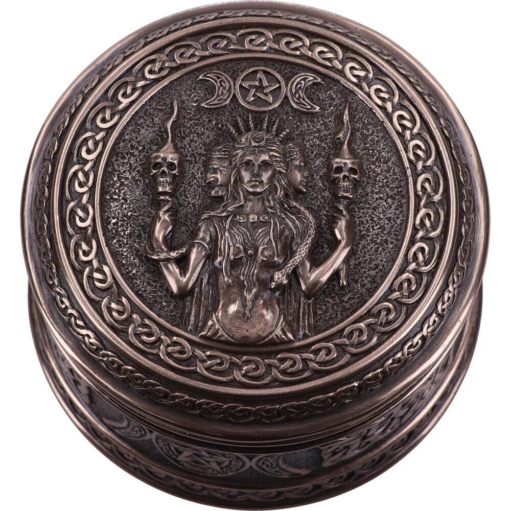 Triple Moon Goddess Box | 9.5cm | Trinket Box | Offering Altar Box | Pagan Gift