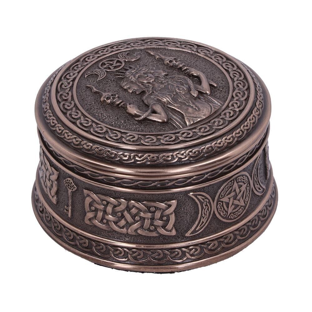 Triple Moon Goddess Box | 9.5cm | Trinket Box | Offering Altar Box | Pagan Gift