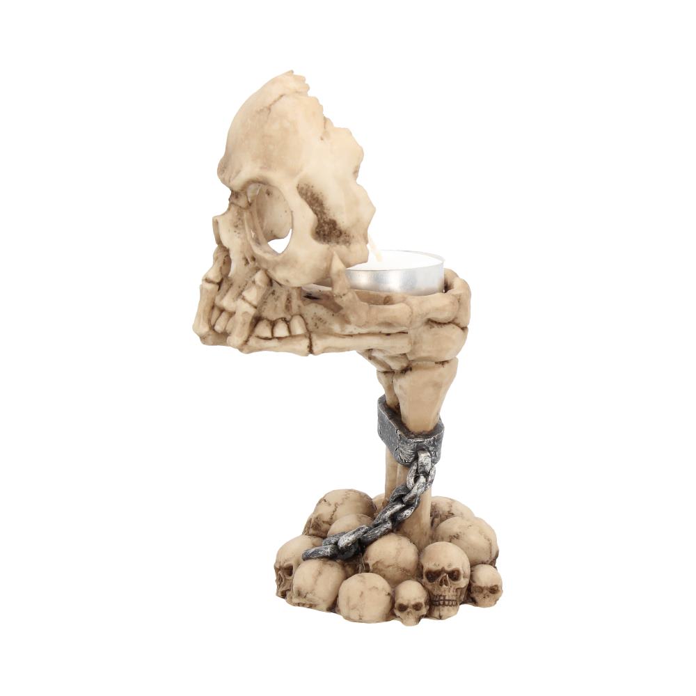 Deliberation Tealight Holder | 15.5cm | Skull Candle Holder