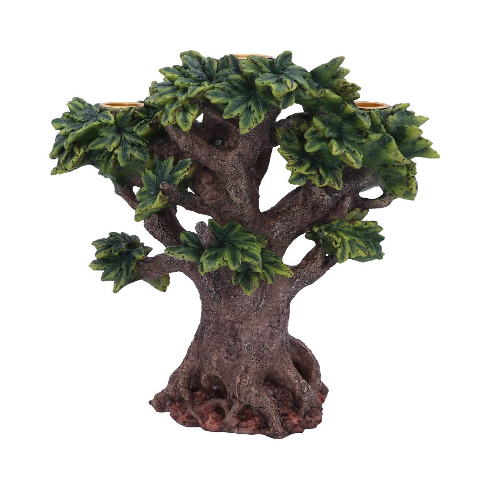 Forest Flame Candle Holder | Tree Spirit Green Man Ornament  21.5cm