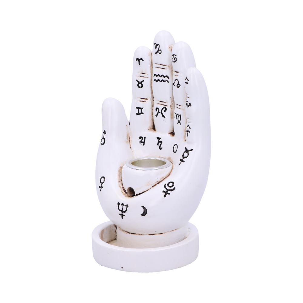 Palmistry Backflow Incense Burner | White 12cm | Home Fragrance