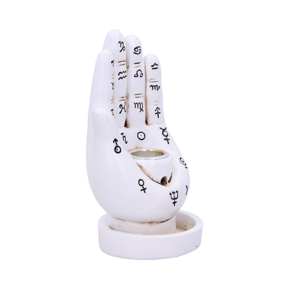 Palmistry Backflow Incense Burner | White 12cm | Home Fragrance