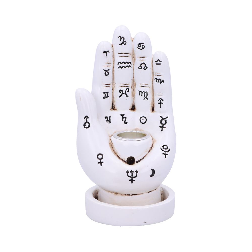 Palmistry Backflow Incense Burner | White 12cm | Home Fragrance