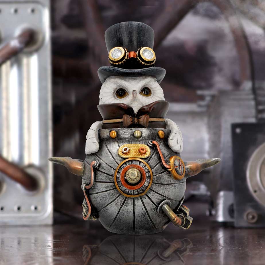 Avian Invention Steampunk Owl Figurine | 14.5cm | Steampunk Decor