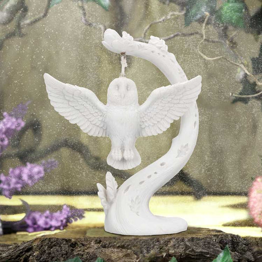 Flight White Owl Figurine | 13.5cm | Cottagecore