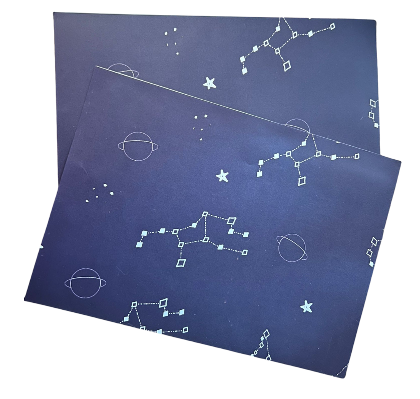 Wrapping paper | Gift Wrap | 2 x sheet 700x500 | Zodiac Constellations